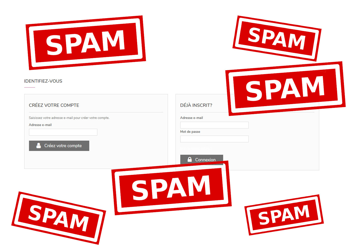 Spam formulaire d’inscription Prestashop