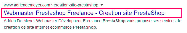 balise meta title Prestashop